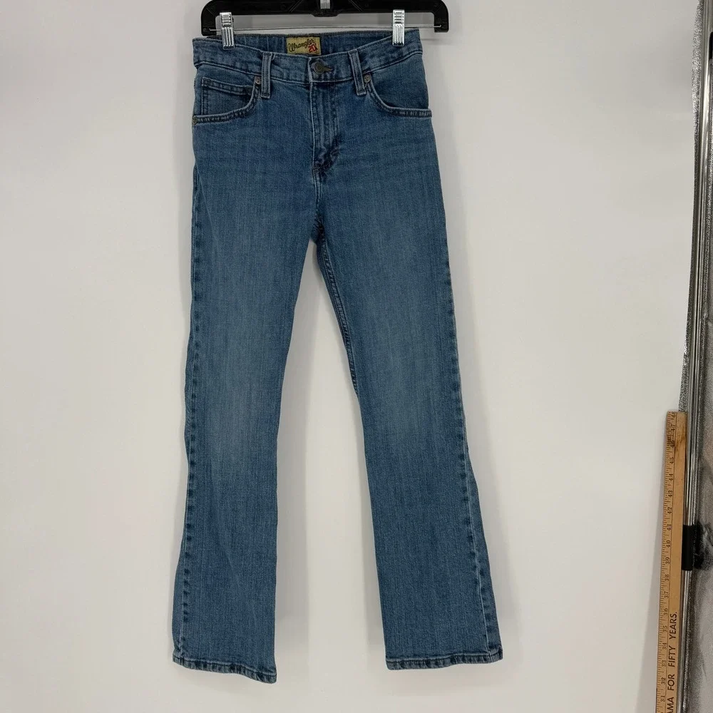 Wrangler 20X Boys Jeans Size 12 Regular Blue Medium Wash Stretch Denim Western